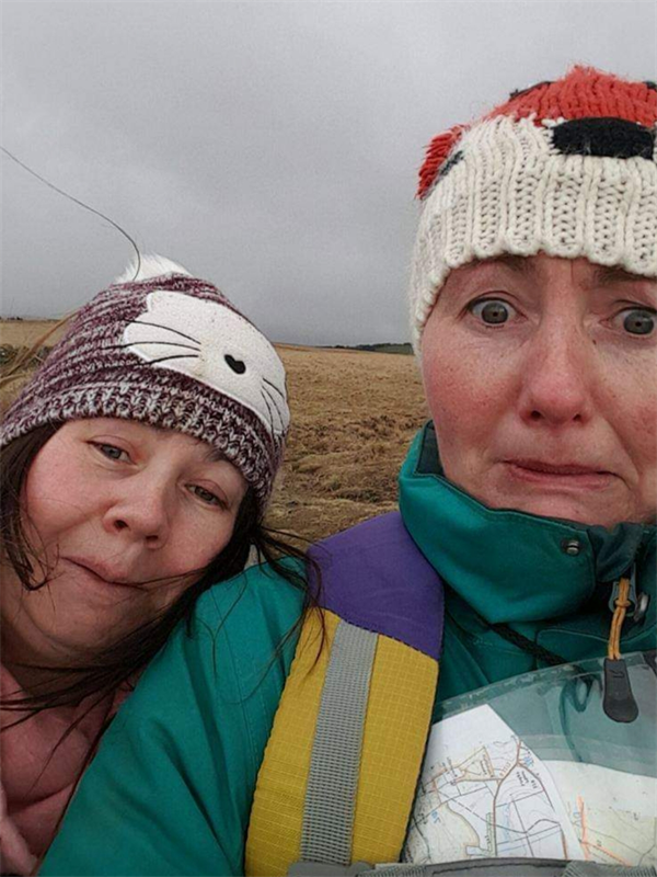 Emily and Stacey's non stop 100km trek