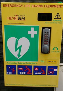 Defib on the Coronation hall